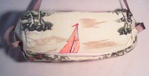 yellow summer bag side view boat